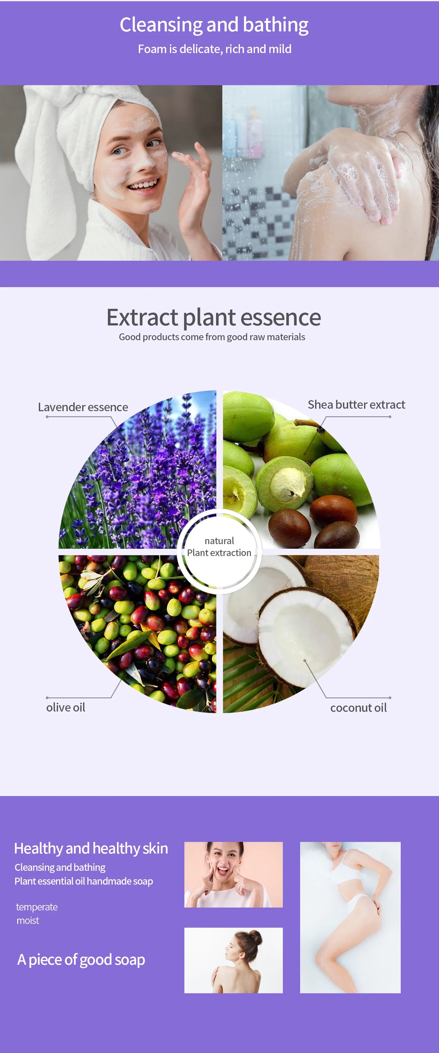 Natural Organic Lavender Essential Oil Soap