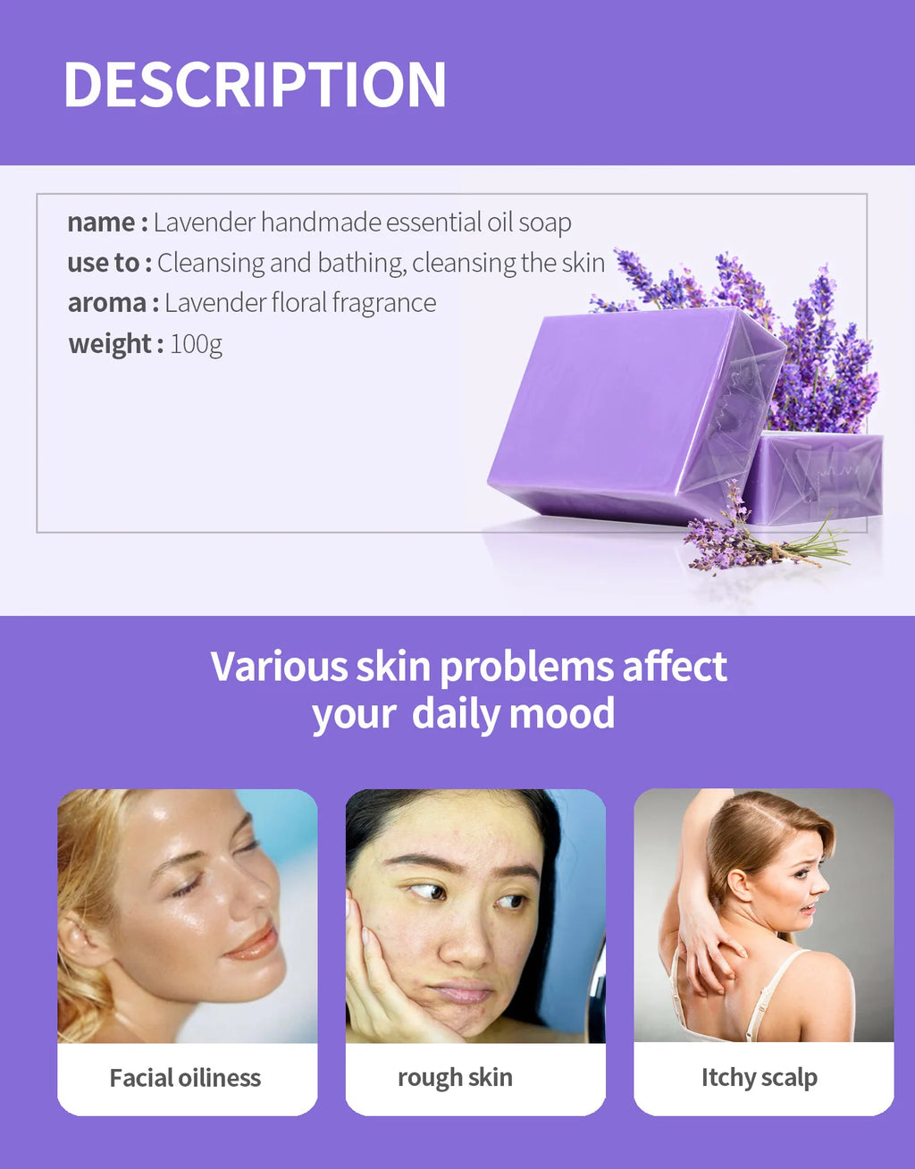 Natural Organic Lavender Essential Oil Soap